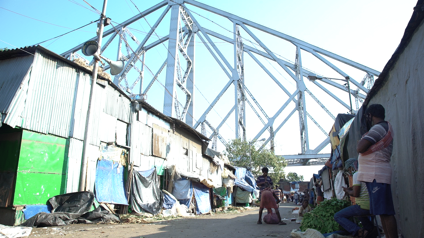 The Mullick Ghat Flower Market in Kolkata lies desolate even as flower markets were opened in the state on 11 April.