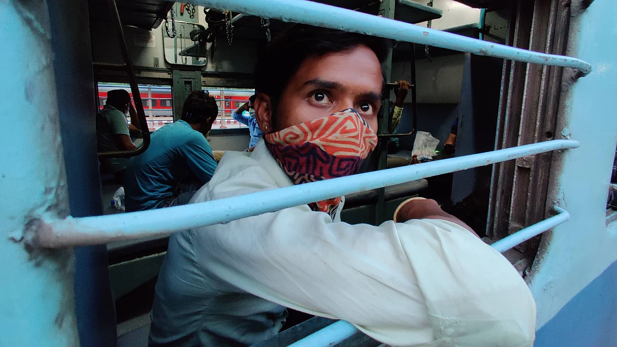 A migrant worker leaving Bengaluru city. Image used for representational purpose.