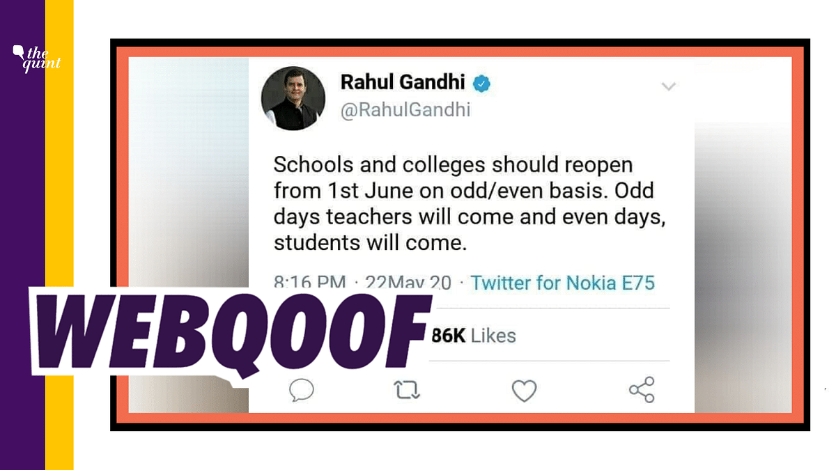 Rahul Gandhi Didn’t Suggest Scheme for Reopening Schools, Colleges