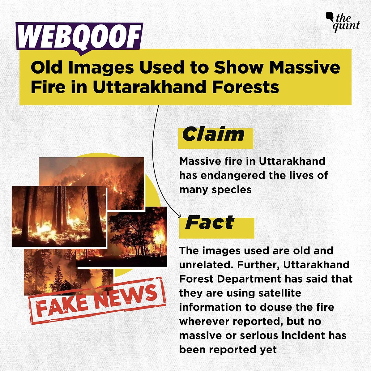 Old Images Used to Show Massive Fire in Uttarakhand Forests