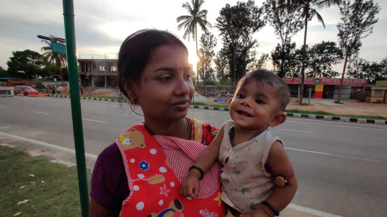 Jamuna and her four month old daughter.&nbsp;