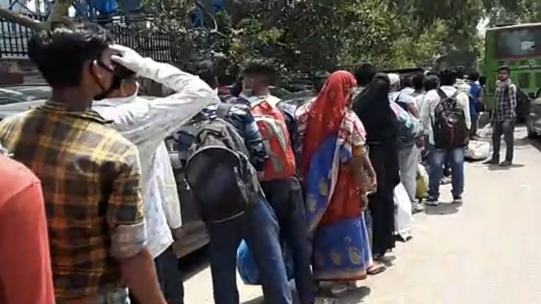 On Day 1 of Lockdown 4, migrant workers keen to board ‘Shramik’ trains, were herded into stadiums by the Delhi government. Stuck in long lines, getting no clarity from the authorities, short of food and cash - some of them spoke to The Quint.&nbsp;