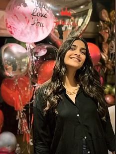 Sonam flew down to Mumbai from Delhi just in time for her birthday.