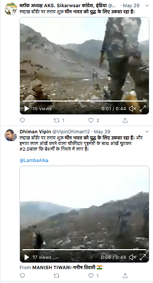 A video of what appears to be a border dispute between India and China troops is being shared on social media.