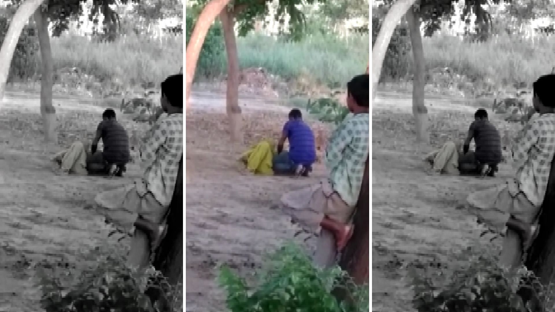 A video of the incident which has gone viral on social media shows that other villagers were witness to the incident.
