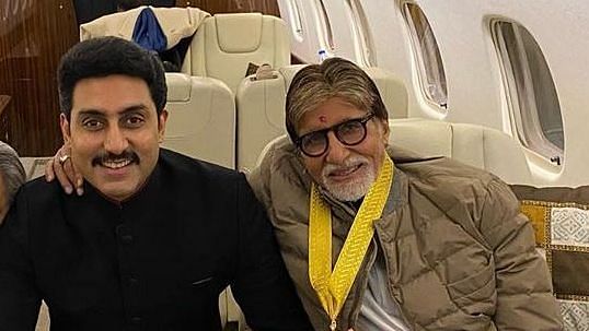  Abhishek and Amitabh Bachchan.