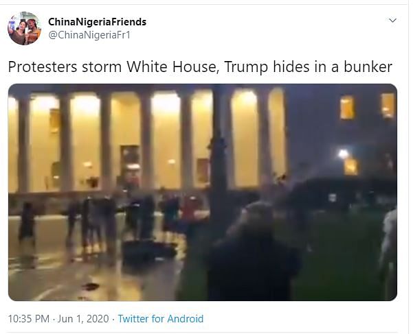 The video is from demonstrations at the Ohio Statehouse where protesters smashed windows and burnt American flags.