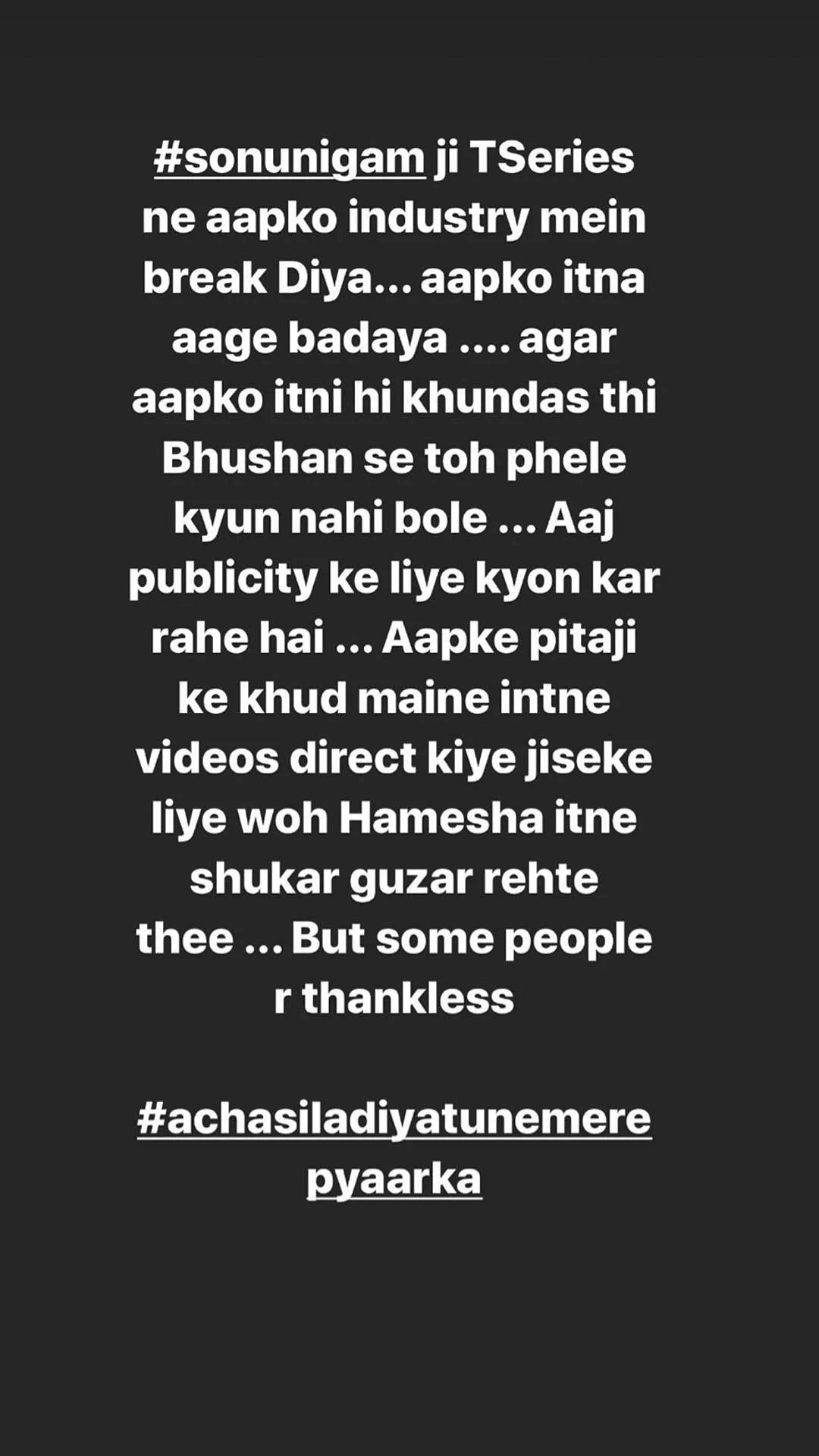 Divya Khosla Reacts to Sonu Nigam’s Video, Calls Him ‘Thankless’