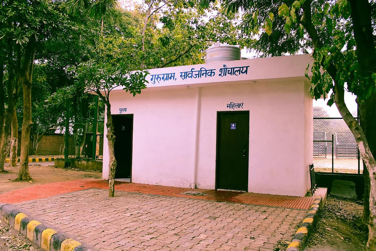 Public toilets in Haryana, India. <br>