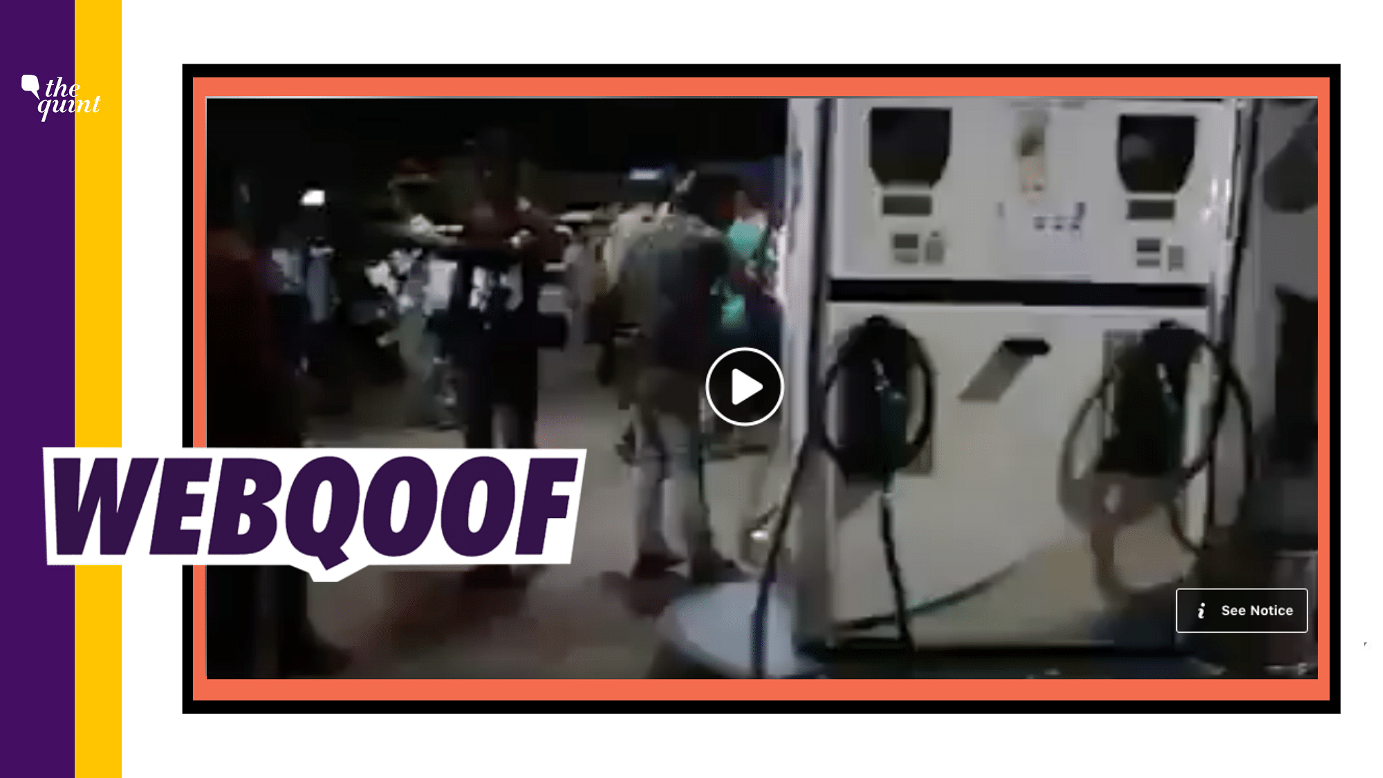The two-minute clip shows a mob vandalising equipment seen in the petrol pump, shouting and creating chaos.