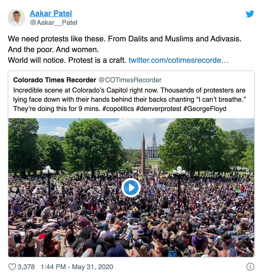 Ex-Amnesty India Head Aakar Patel’s Twitter Account ‘Withheld’