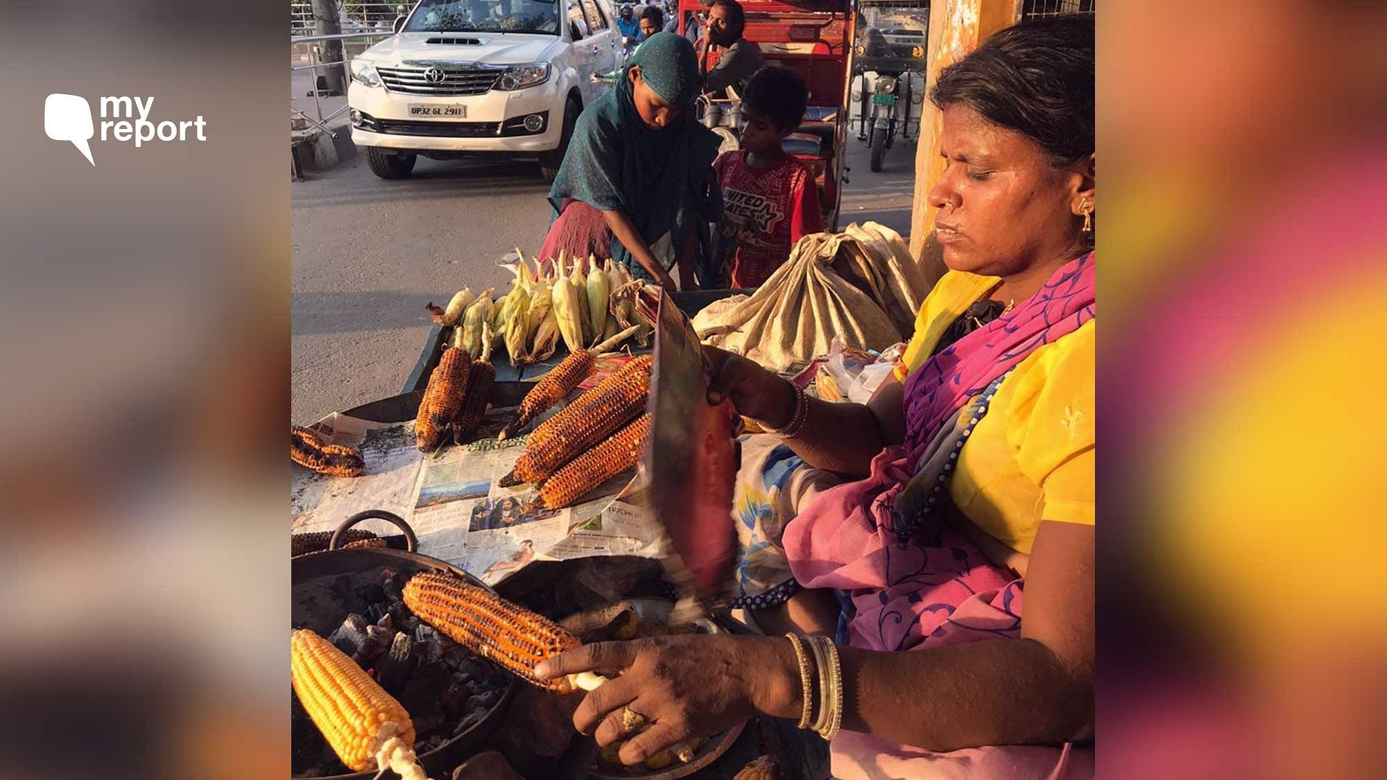 Local street vendors at Chowk in Lucknow.