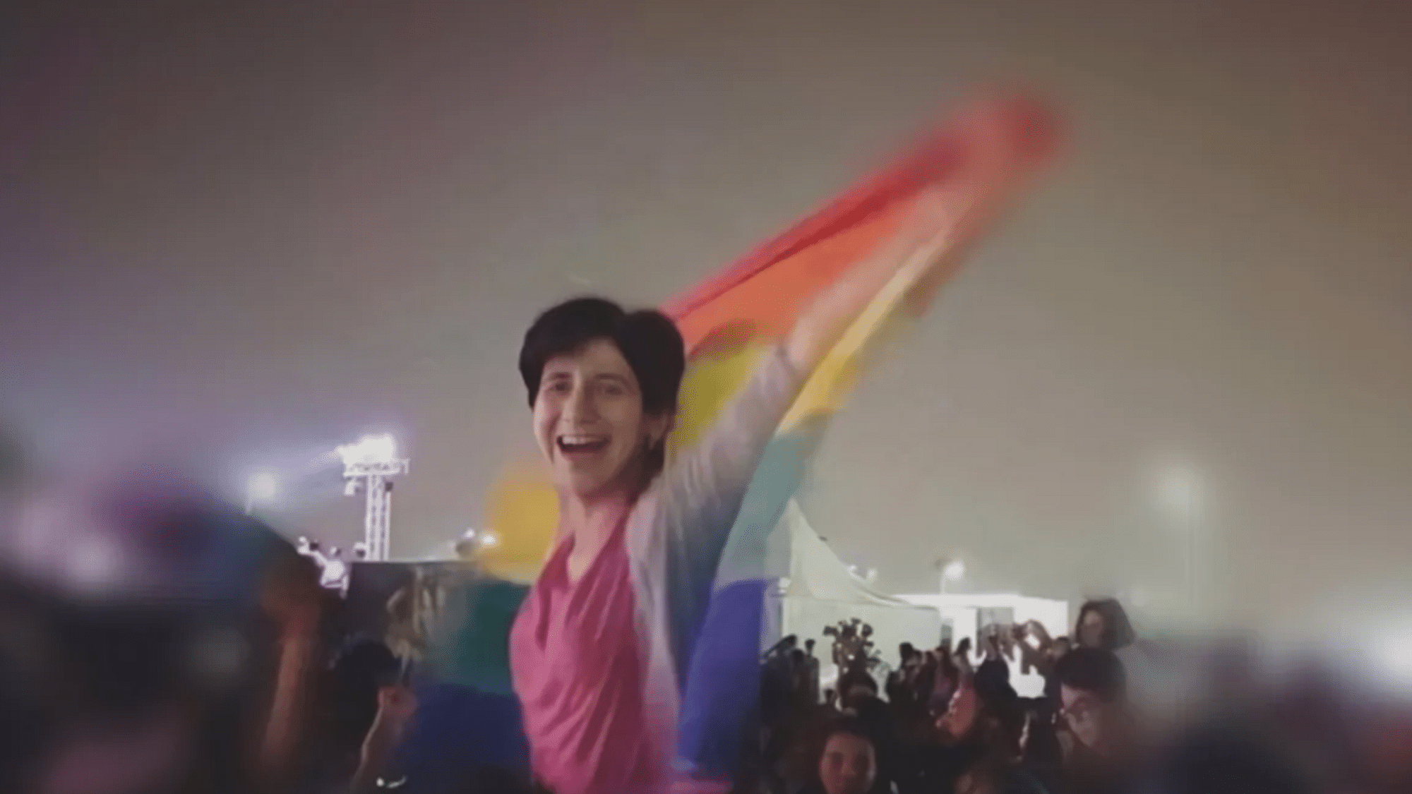 Sarah Hegazi was arrested in 2017 for waving the rainbow flag at a concert in Cairo.