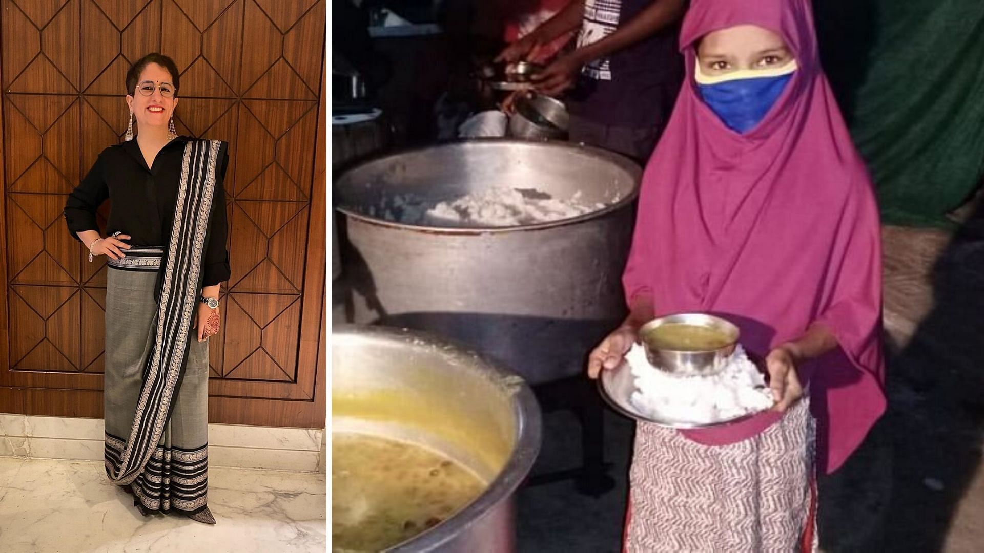 Guneet Monga helps support a community kitchen.