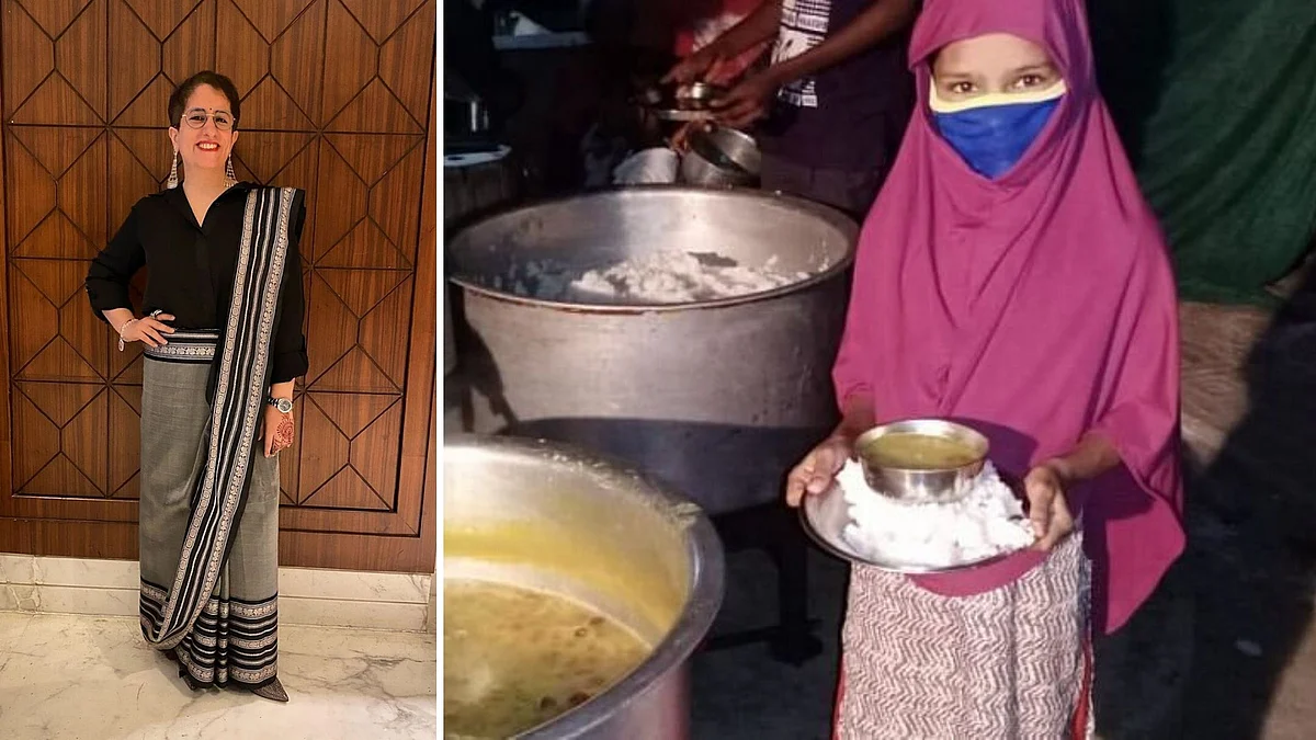 Guneet Monga helps support a community kitchen.
