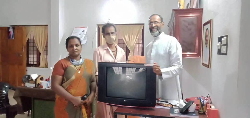 Fr Chiramel donated his TV to Ravi’s family.