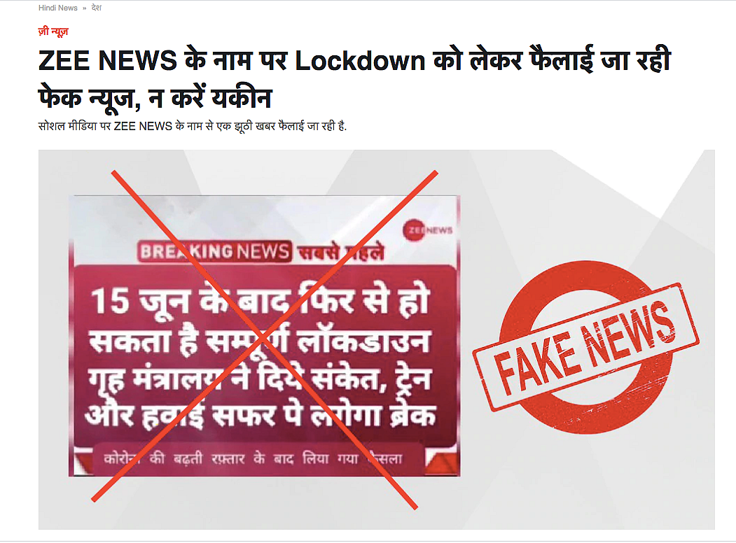 No, Zee News Bulletin Did Not Claim India to Have Another Lockdown