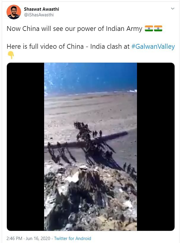 The viral video is from 2017 and shows a clash between Indian and Chinese troops near Pangong Lake in Ladakh.