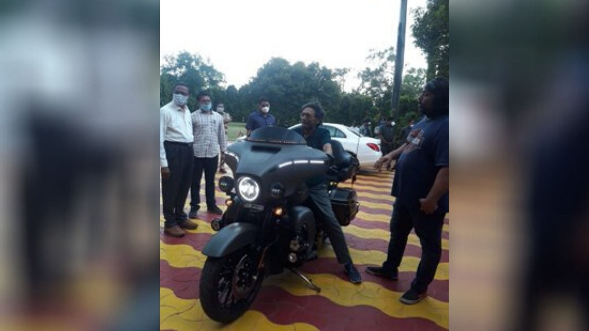 Chief Justice of India SA Bobde on a Harley Davidson bike