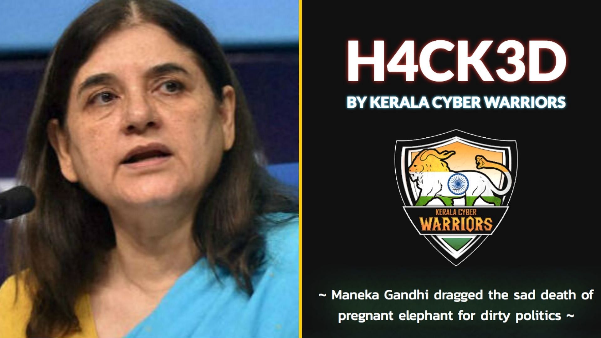 The website of People For Animals hacked by a group from Kerala.