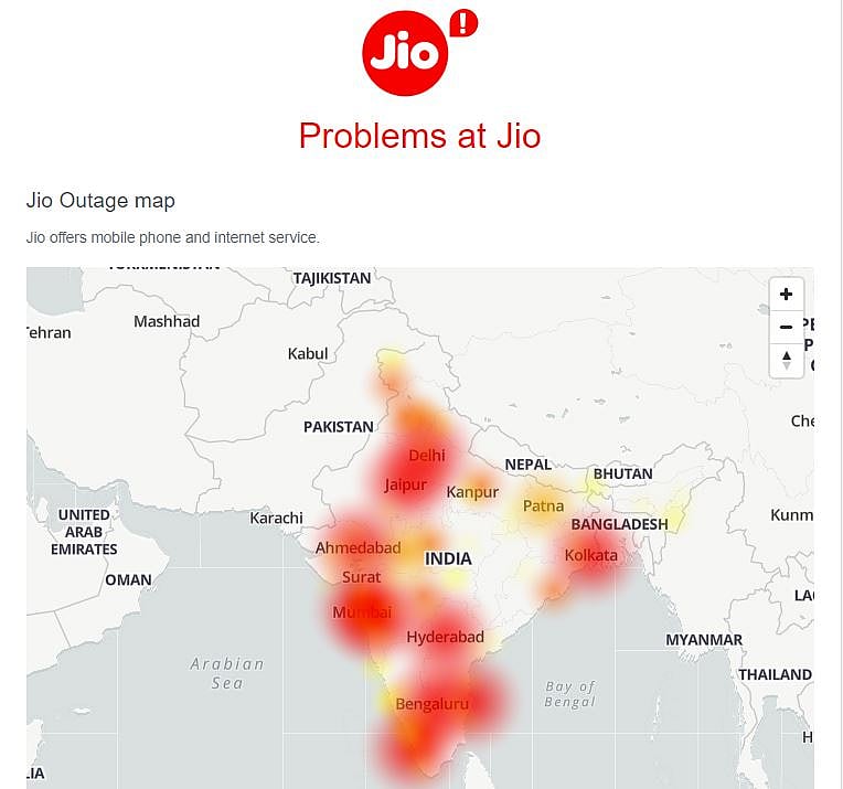 Jio Broadband Coverage Map Jio Fiber Broadband Down: Jio Fiber Broadband Suffers Outage In India