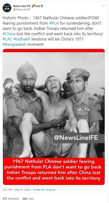 The image is from India’s first UN peacekeeping mission during the 1950-54 Korean War.