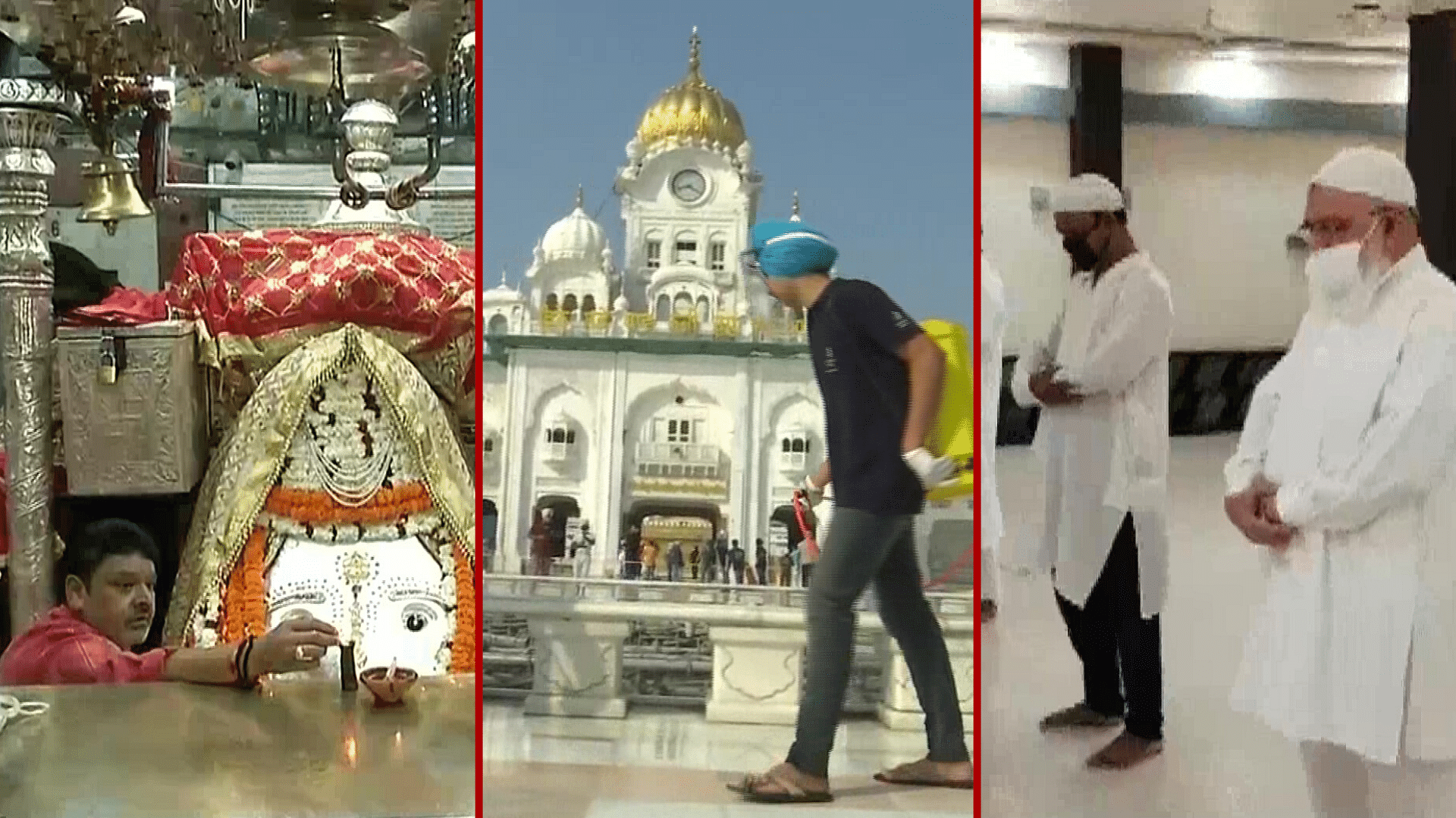 Unlock 1: Devotees Flock Temples, Gurudwaras, Mosques on Reopening.