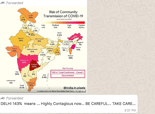 Dubious Formula Used in Map on Risk of Community Transmission