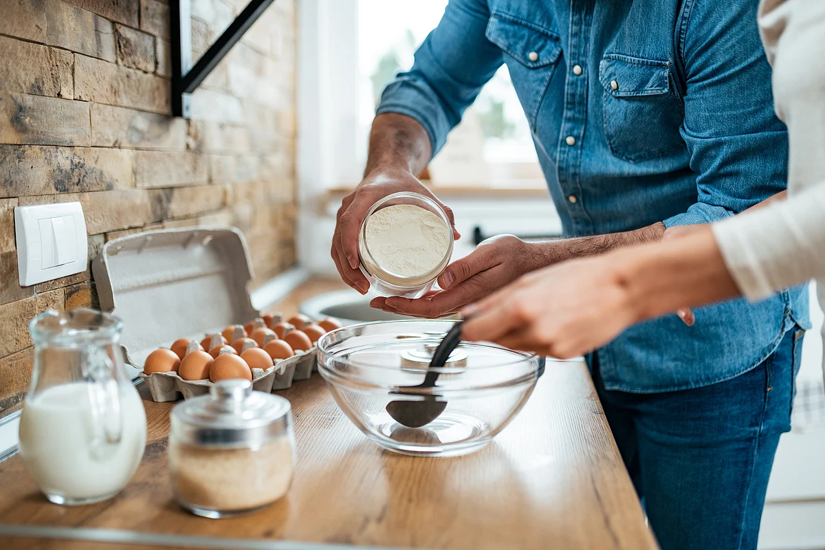 Kitchen duties can be fun if you do them together.