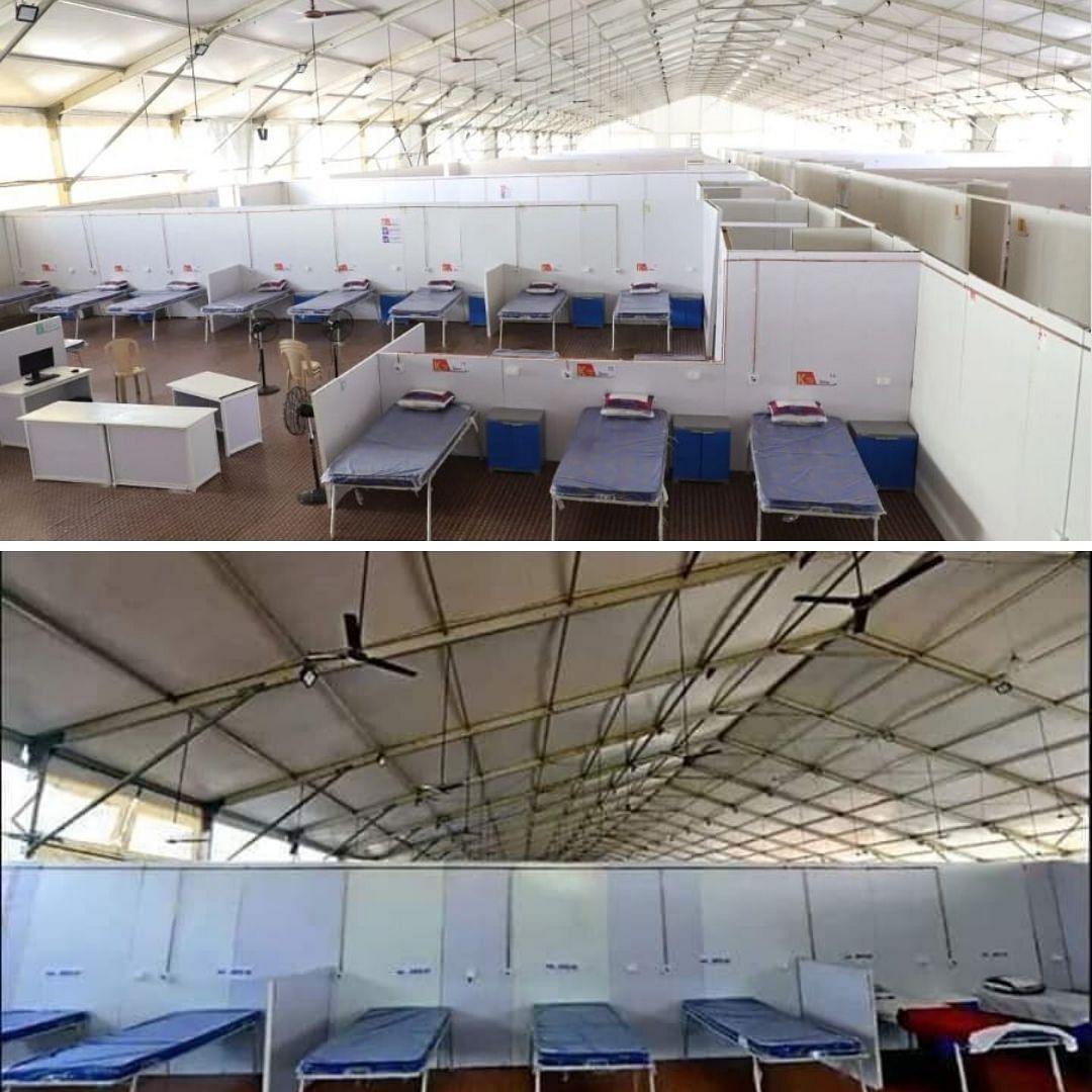 The images shared by Aam Aadmi Party (AAP) are from a COVID-19 facility in Mumbai. 