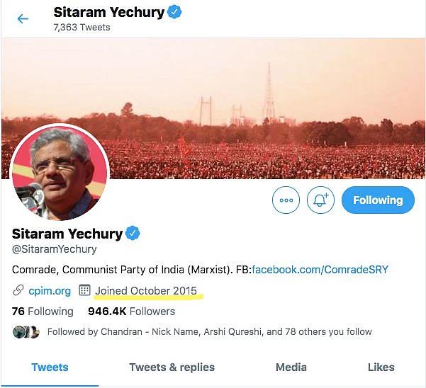 Sitaram Yechury Called Xi Jinping His ‘Boss’? No, Tweet is Morphed