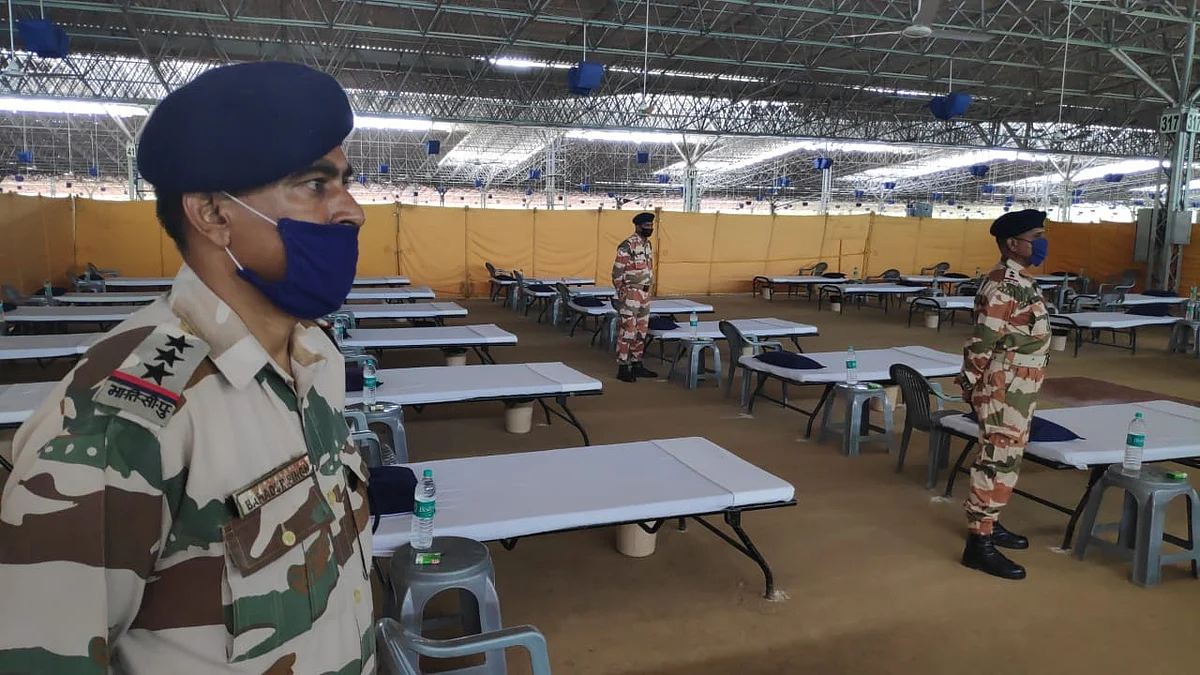 COVID care centre at Radha Soami Beas in Chattarpur, New Delhi