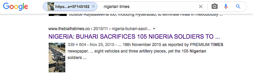 We reverse searched the image again using relevant keywords and found an article by The Biafra Times.