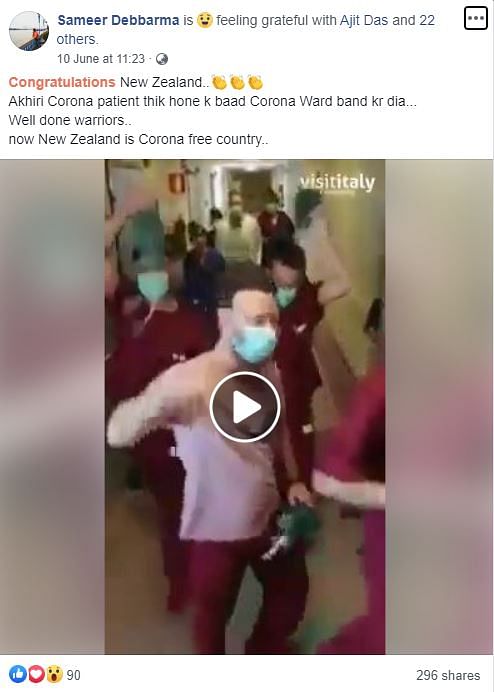 The viral video which is being shared on social media is not from New Zealand but from Italy.