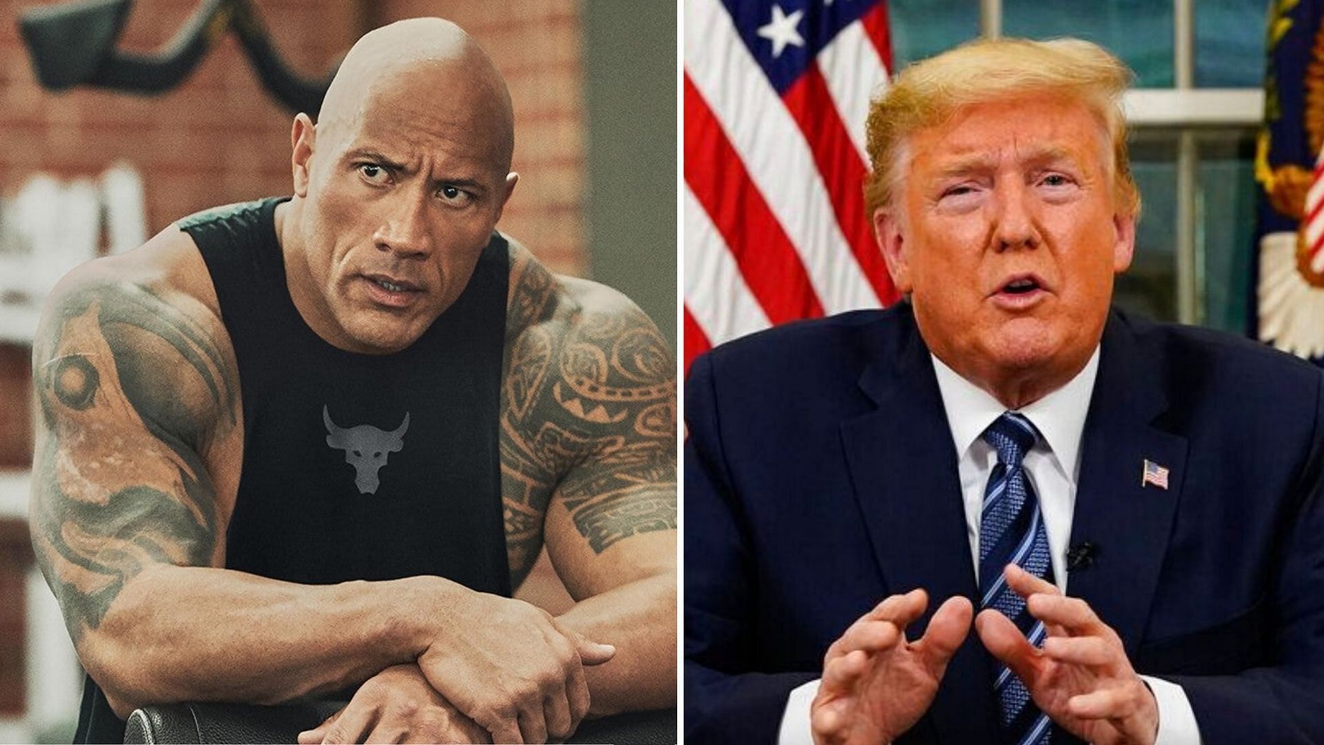 Dwayne Johnson posted a video addressed to US President Donald Trump