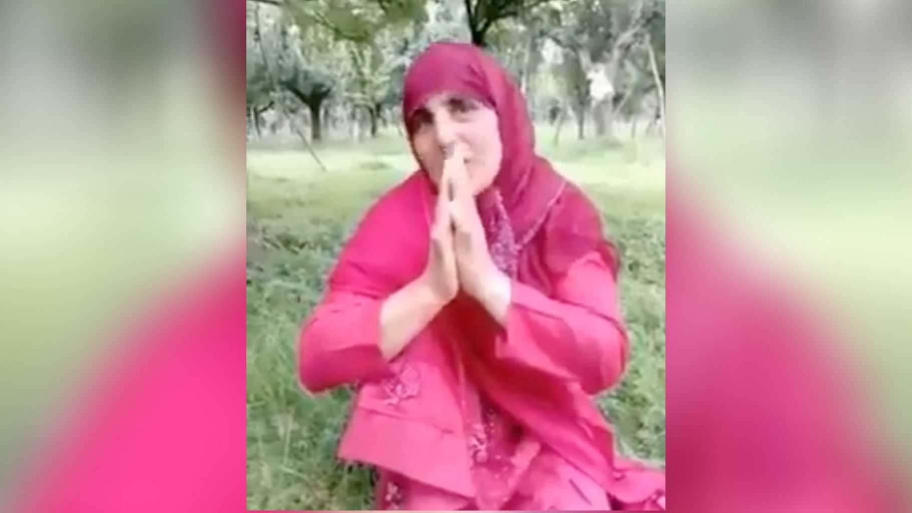 A video of a woman sarpanch of Sopore announcing her decision to step down, while in the captivity of suspected militants, has gone viral on social media in Kashmir.