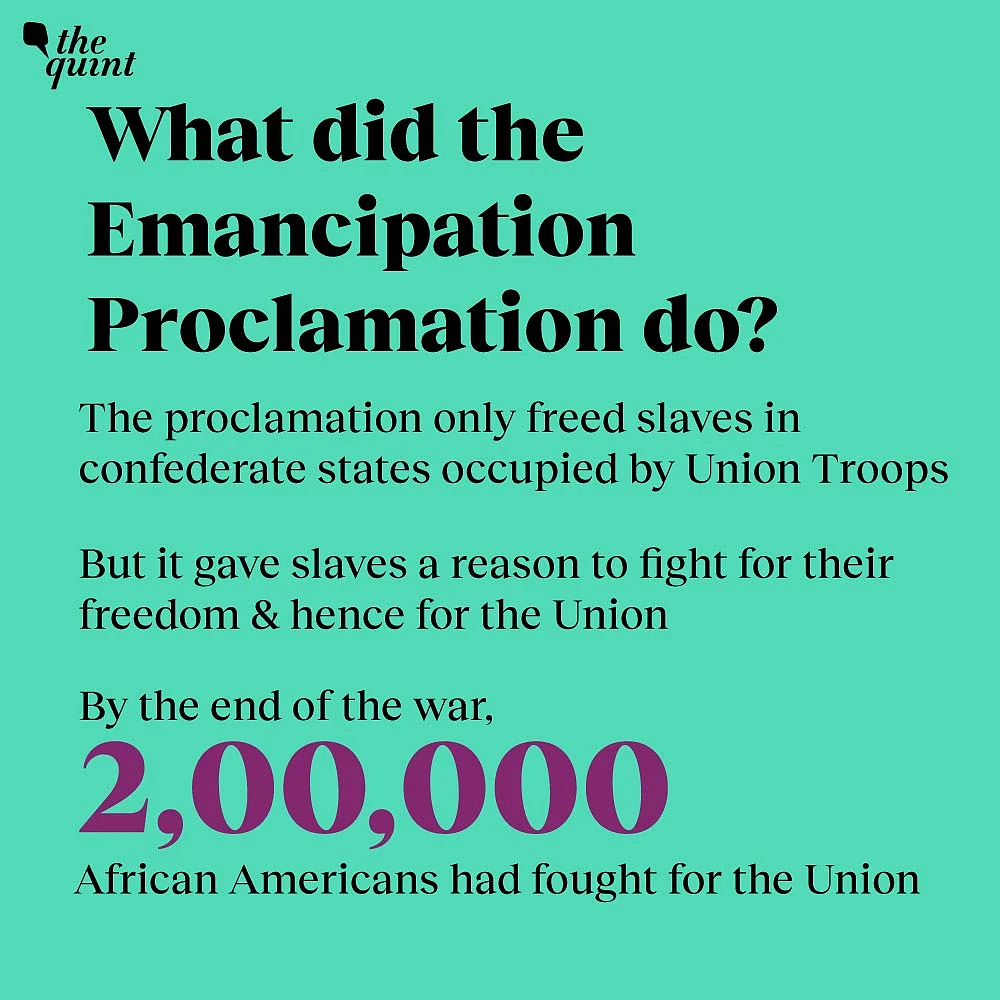 What did the emancipation proclamation do?