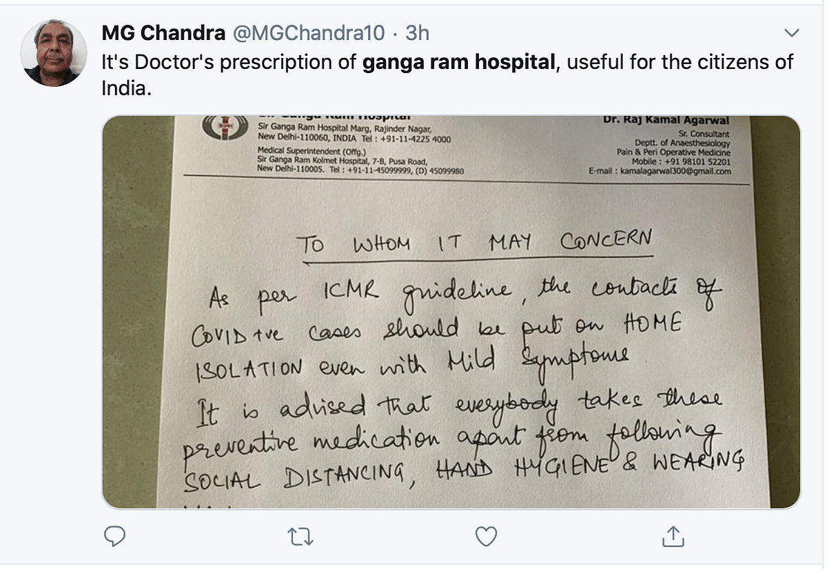 The hospital has issued a clarification saying that the doctor’s signature have been forged.