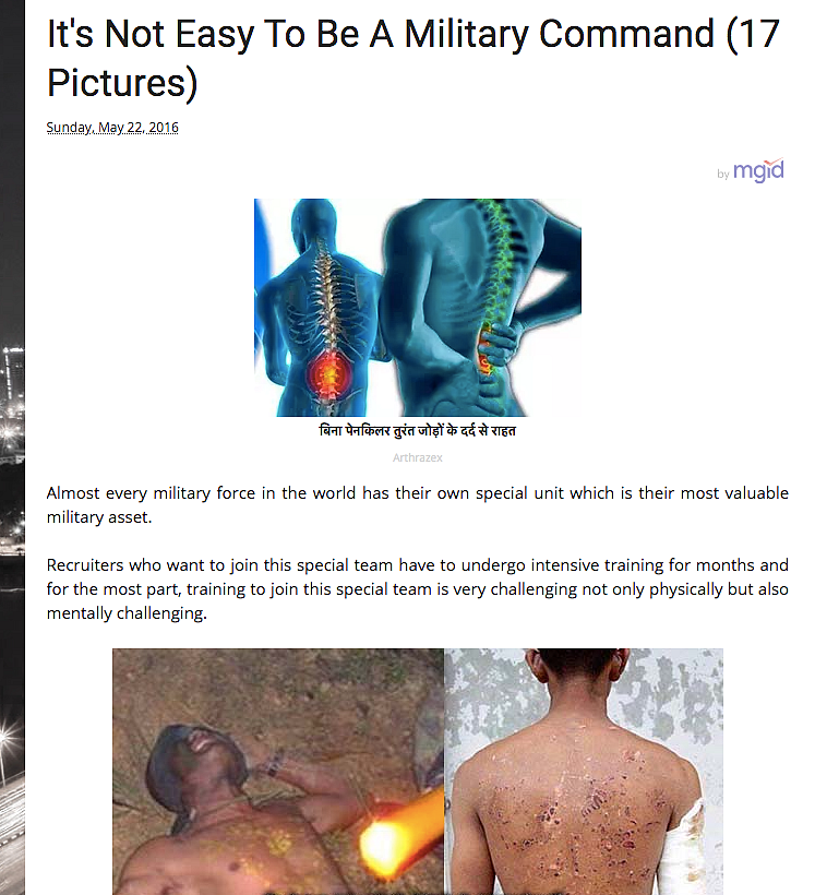 Photos From a 2016 Blog Shared as Indian Soldier Injured in Galwan
