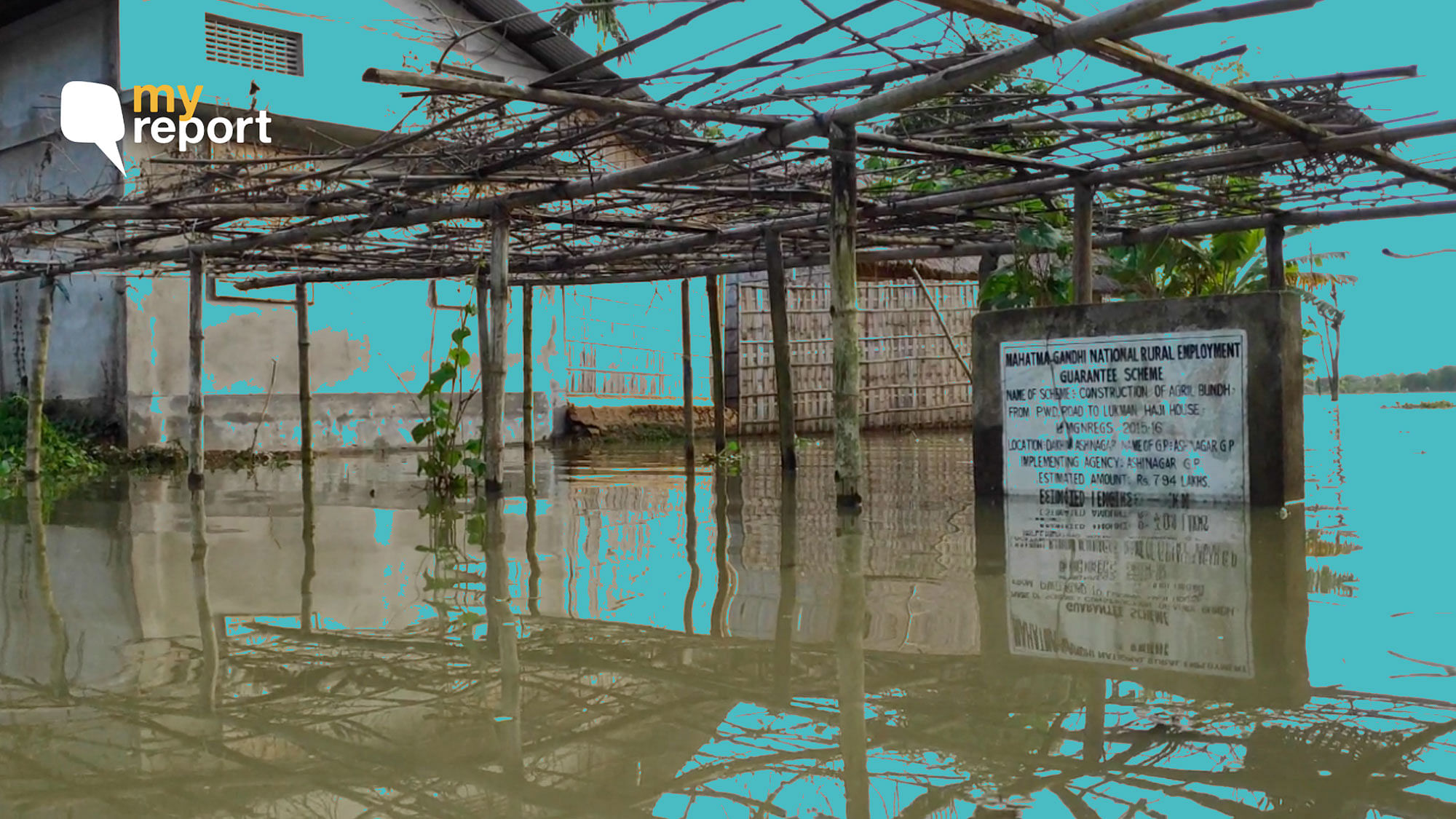 Flash floods in Assam have caused displacement of many.