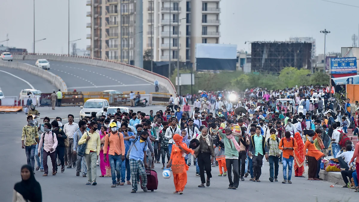 Mass exodus of migrant workers. Image used for representational purposes.