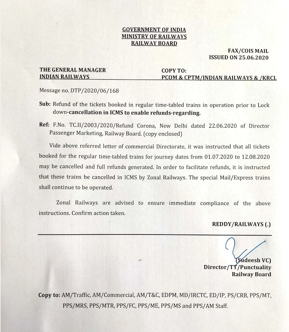 No Regular Trains Till 12 Aug, Special Trains to Continue: Rlys