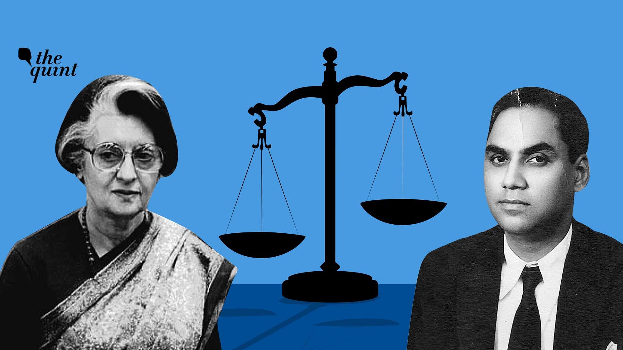 Indira Gandhi (L), Justice Jagmohanlal Sinha (R). Image used for representational purposes.