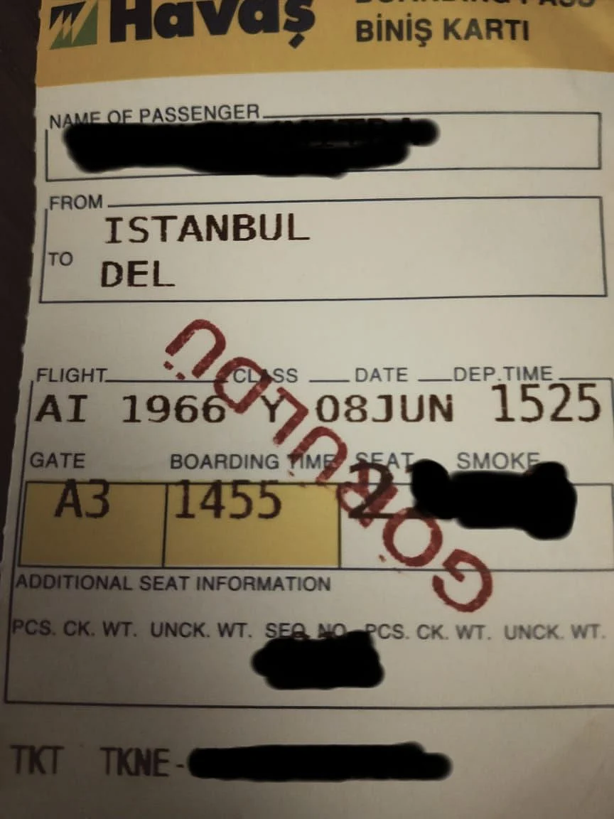 We were given a packet each with refreshments and were escorted to immigration, our tickets were stamped as our visa’s had expired.