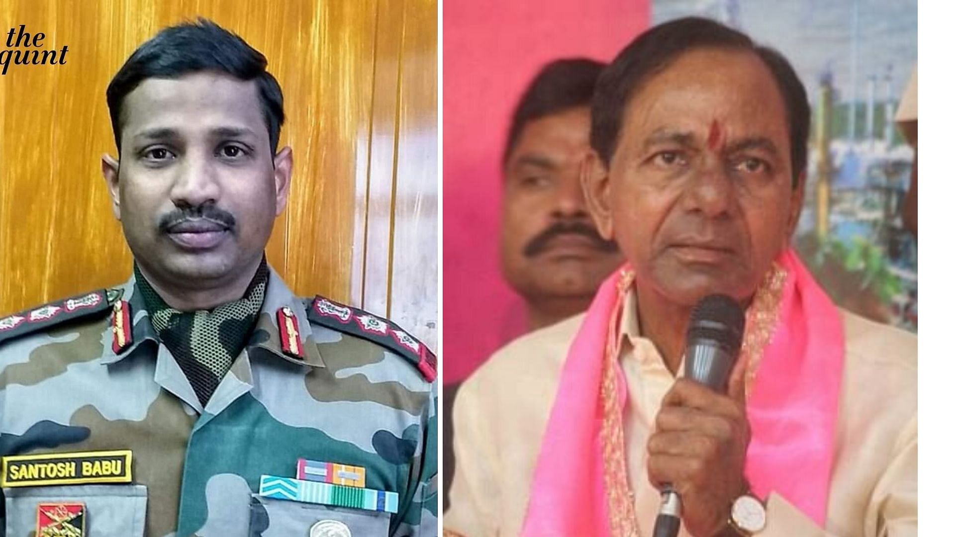 Telangana Chief Minister K Chandrasekhar Rao on Friday, 22 June, announced that the state government will provide Rs 5 crore cash and a plot of land to the family of late Colonel Santosh Babu.