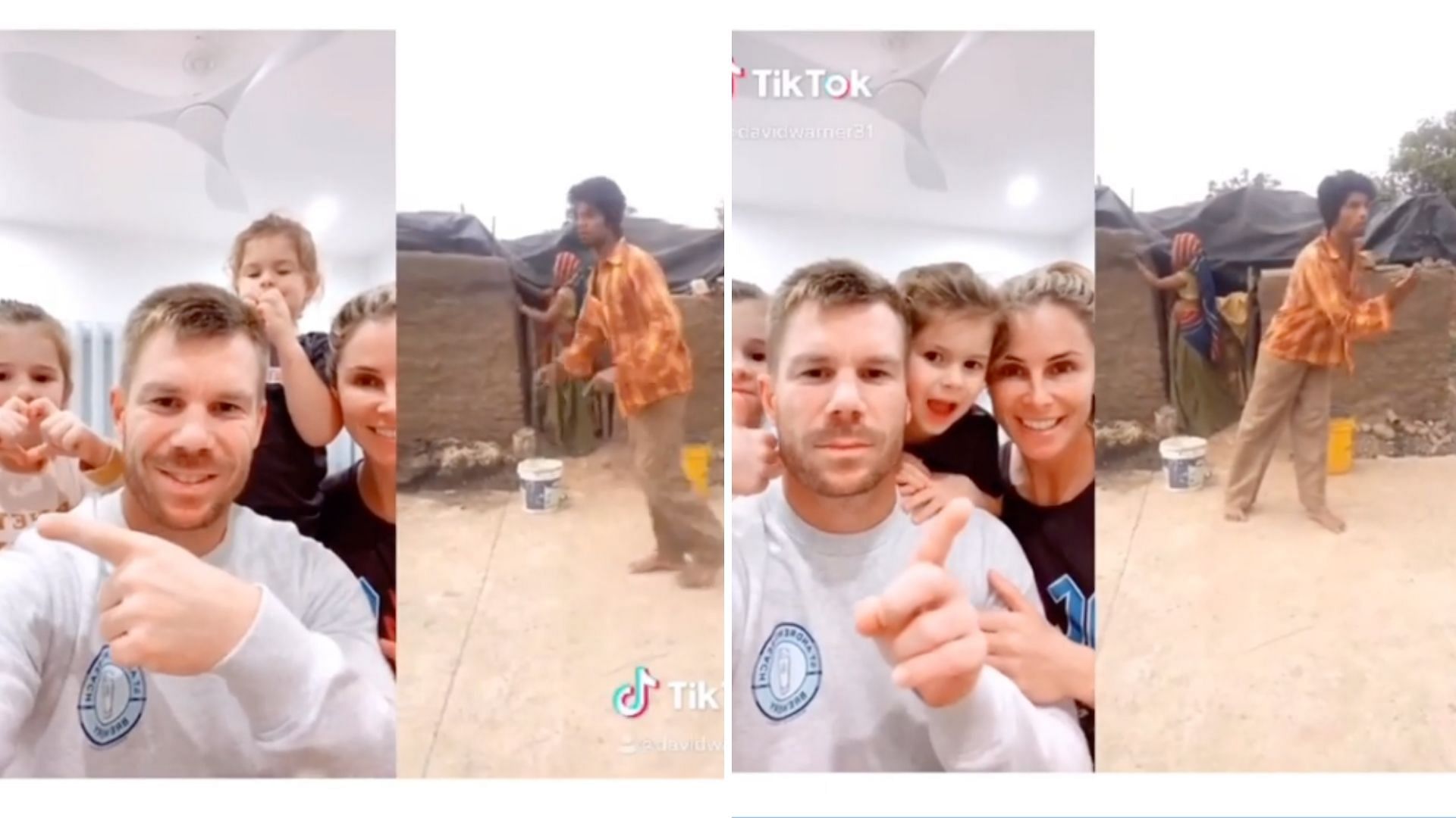David Warner posted a video with him and his family appreciating a dance performance by an Indian man.