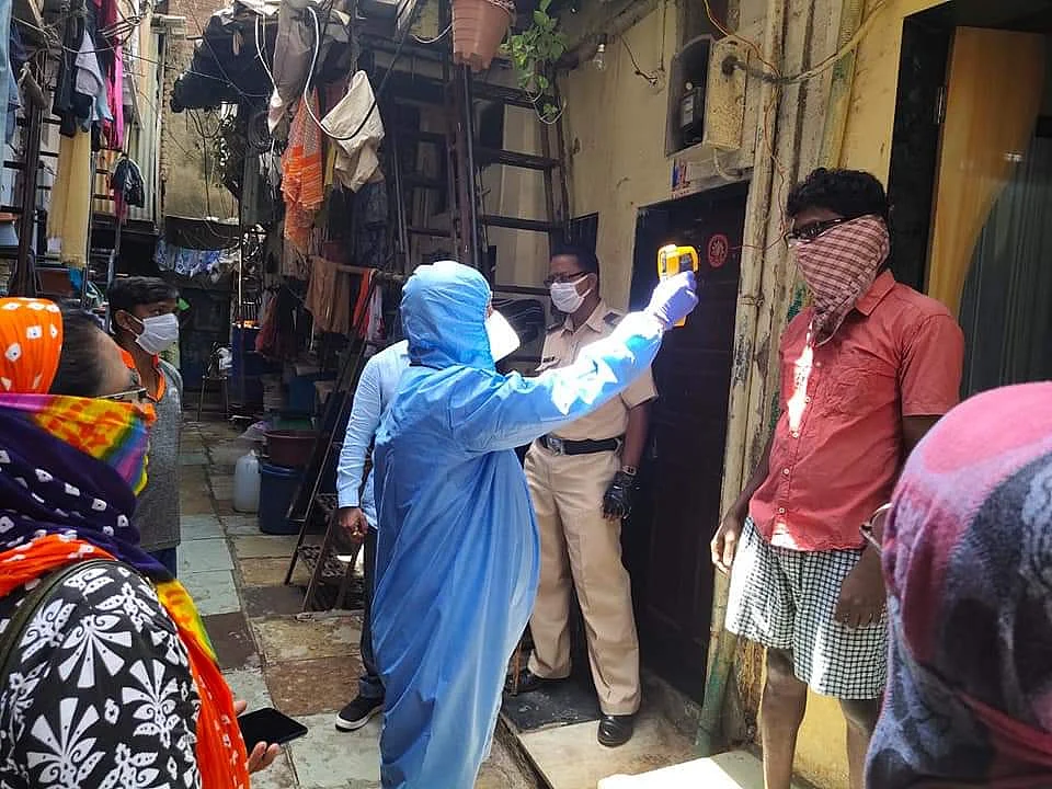 BMC officials going door to door screening residents. 