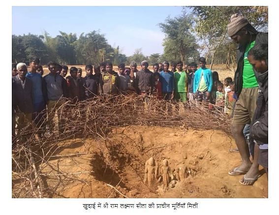 The image if from Jilinga village in Jharkhand where villagers found the idols in January 2019.