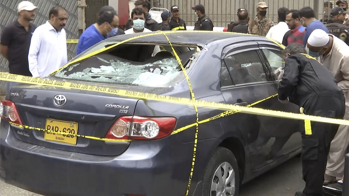Four security guards, a police sub-inspector and a civilian died in the gun and grenade attack. 