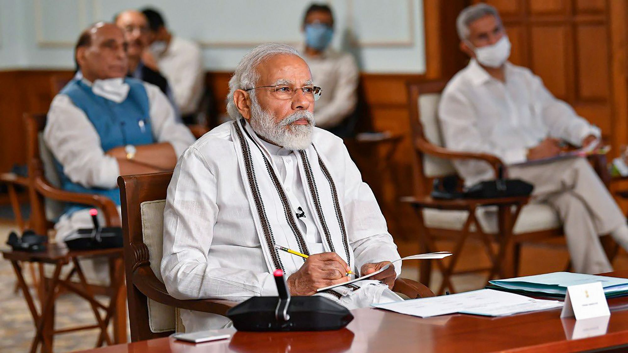 PM Modi at the all-party meeting.&nbsp;